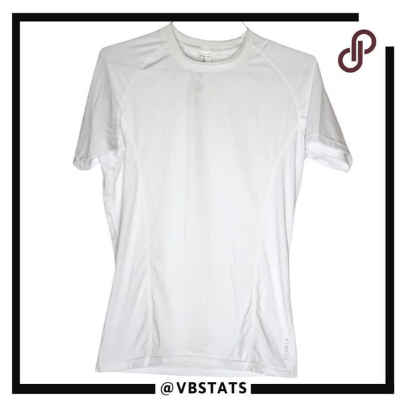 Athlio Men's Short Sleeve Compression Activewear T-Shirt White Large - Picture 1 of 5